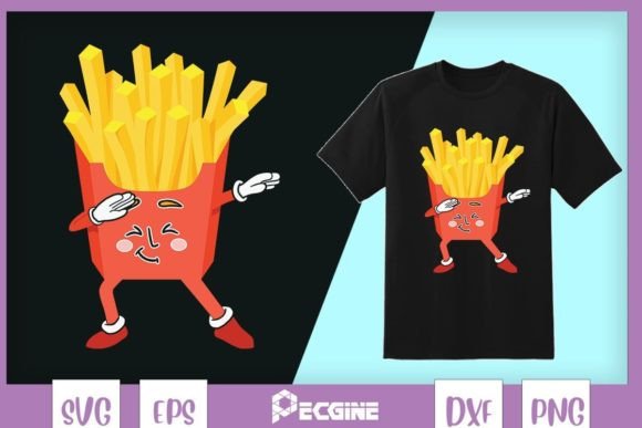 French Fries Dabbing Funny Fastfood Graphics and T-Shirt Designs Review