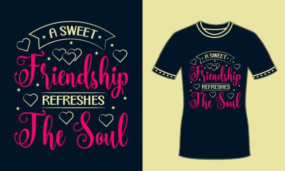 Friendship Quote Retro Typography Tshirt: Graphics for Print Templates