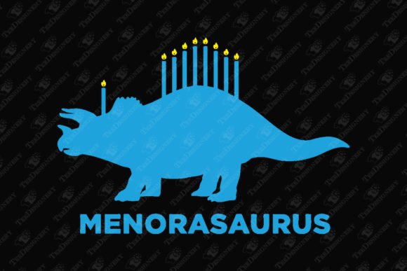 Funny Hanukkah Dinosaur Hebrew Holidays Graphics & T-Shirt Designs