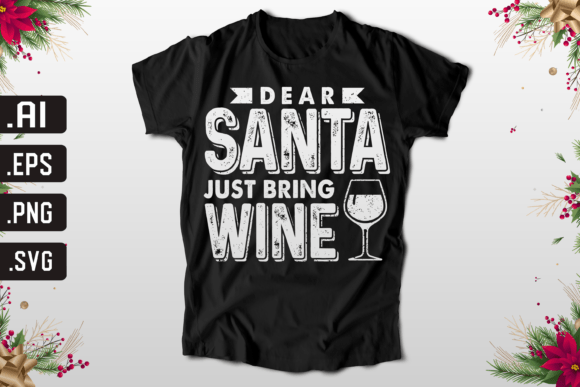 Funny Wine Christmas T-shirt Design Review