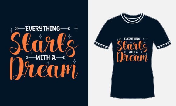 Inspirational Colorful Typography Tshirt Graphics & Print Templates