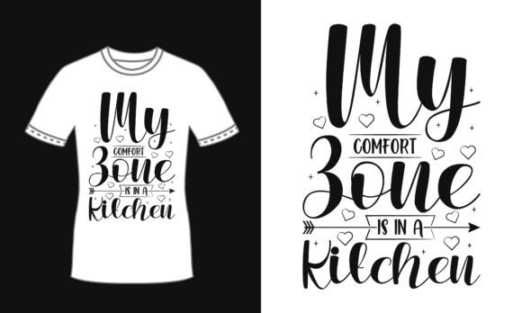 Kitchen Quote Typography T Shirt Design for Graphics & Print Templates