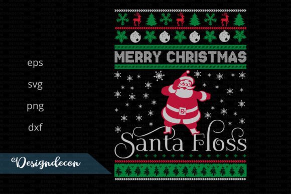 Merry Christmas Santa Floss Funny Shirt: Graphics for T-Shirt Designs