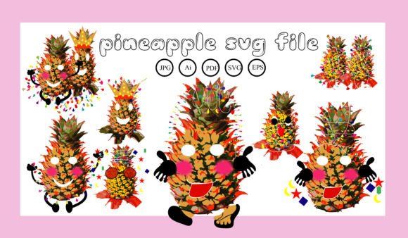 Pineapple Bundle SVG Pineapple Bundle for Graphics and T-Shirt Designs