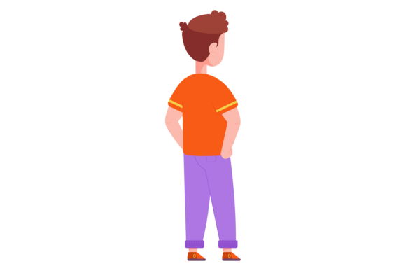 Standing Kid from Back: Graphics & Illustrations for Makers