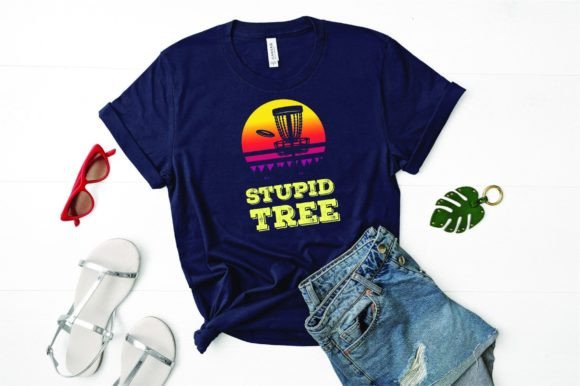 Stupid Tree Funny Disc Golf T-Shirt Graphics for Blogs